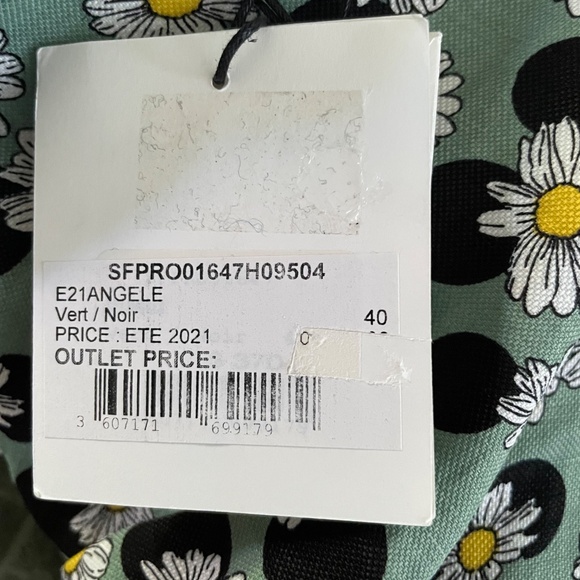 NWT SANDRO Angele Ruched Printed Daisy Mini Dress - Size 40 - Picture 12 of 14